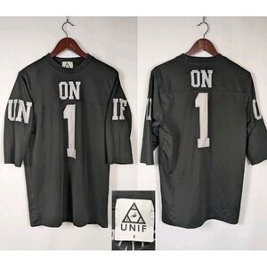 UNIF On 1 Oversized Size Small Football Jersey Goth Grunge Emo Streetwear 3051